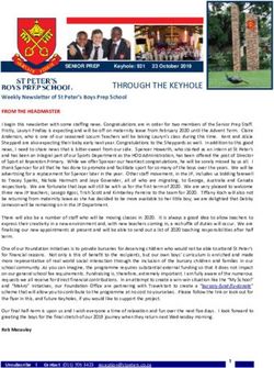 THROUGH THE KEYHOLE - St Peter's Schools