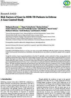 Risk Factors of Gout in MDR-TB Patients in Eritrea: A Case-Control Study
