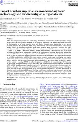 Impact of urban imperviousness on boundary layer meteorology and air chemistry on a regional scale - Schweizerbart science publishers