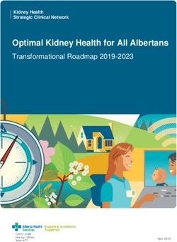 Optimal Kidney Health for All Albertans - Transformational Roadmap 2019-2023 Kidney Health Strategic Clinical Network 2013