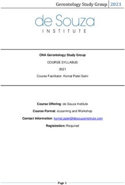 Gerontology Study Group 2021 - de Souza Institute