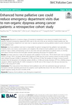 Enhanced home palliative care could reduce emergency department visits due to non-organic dyspnea among cancer patients: a retrospective cohort ...