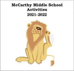 MCCARTHY MIDDLE SCHOOL ACTIVITIES 2021-2022