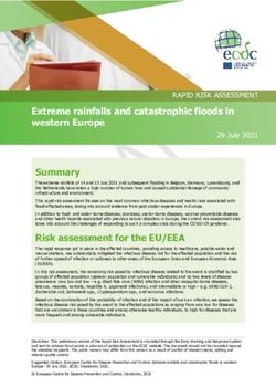 Extreme rainfalls and catastrophic floods in western Europe Summary