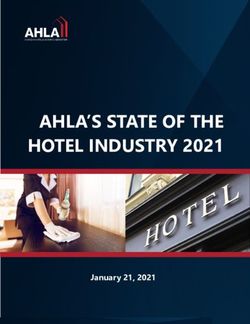 AHLA'S STATE OF THE HOTEL INDUSTRY 2021 - January 21, 2021 - AHLA'S STATE OF THE HOTEL INDUSTRY 2021 - American ...