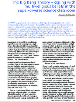 The Big Bang Theory - coping with multi-religious beliefs in the super-diverse science classroom