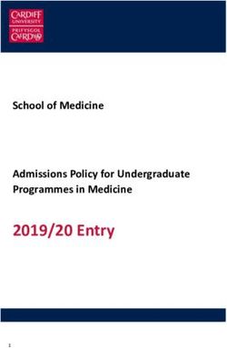 2019/20 Entry - School of Medicine Admissions Policy for Undergraduate Programmes in Medicine - Cardiff University