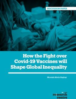 How the Fight over Covid-19 Vaccines will Shape Global Inequality - DISCUSSION PAPER