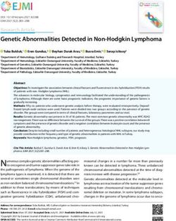 Genetic Abnormalities Detected in Non-Hodgkin Lymphoma