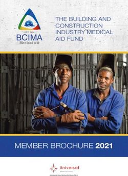 MEMBER BROCHURE 2021 - BCIMAEST 1964 THE BUILDING AND CONSTRUCTION INDUSTRY MEDICAL AID FUND - mymembership