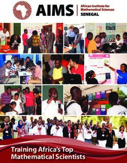 Training Africa's Top Mathematical Scientists - AIMS Senegal