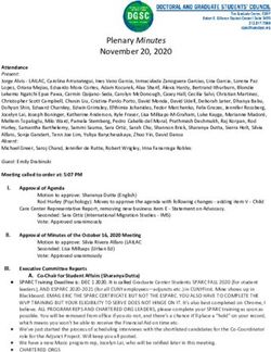 Plenary Minutes November 20, 2020 - Doctoral and Graduate ...