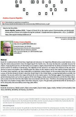 Impact of Covid-19 on the media system. Communicative and democratic consequences of news consumption during the outbreak