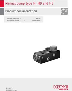 Manual pump type H, HD and HE Product documentation - 800 bar 30 cm3/stroke