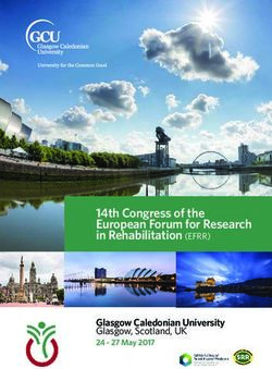 14th Congress of the European Forum for Research in Rehabilitation (EFRR) - Glasgow Caledonian University Glasgow, Scotland, UK - European Forum ...