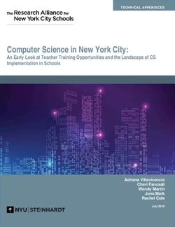 Computer Science in New York City: An Early Look at Teacher Training Opportunities and the Landscape of CS Implementation in Schools - NYU ...