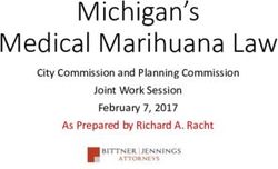 Michigan's Medical Marihuana Law - City Commission and Planning Commission Joint Work Session February 7, 2017 As Prepared by Richard A. Racht ...