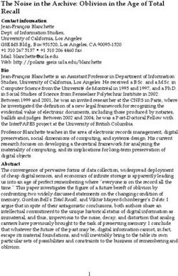 The Noise in the Archive: Oblivion in the Age of Total Recall