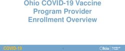 Ohio COVID-19 Vaccine Enrollment Overview - Program Provider
