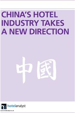 CHINA'S HOTEL INDUSTRY TAKES A NEW DIRECTION - Hotel Analyst