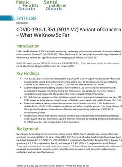 COVID-19 B.1.351 (501Y.V2) Variant of Concern - What We Know So Far - Public ...