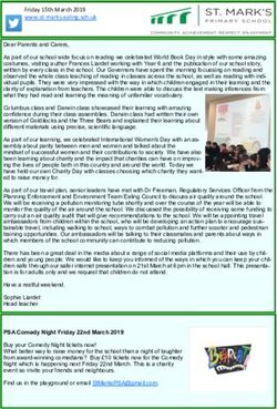 Friday 15th March 2019 www.st-marks.ealing.sch.uk - St Mark's Primary School