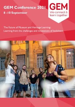 GEM Conference 2021 8 -10 September - The Future of Museum and Heritage ...