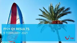 FY21 Q1 RESULTS 9 FEBRUARY 2021 - TUI Group