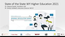 State of the State WY Higher Education 2021 - Dr. Edward Seidel, President UW Dr. Sandy Caldwell, Executive Director WCCC - University of ...