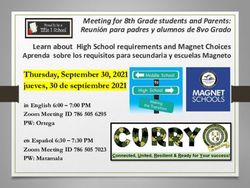 Meeting for 8th Grade students and Parents: Reuni&oacute;n para padres y alumnos de 8vo Grado - Lamar Louise ...