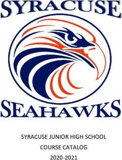 SYRACUSE JUNIOR HIGH SCHOOL COURSE CATALOG 2020-2021