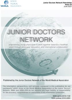 JUNIOR DOCTORS NETWORK - The World Medical Association