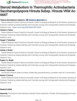 Steroid Metabolism In Thermophilic Actinobacteria Saccharopolyspora Hirsuta Subsp. Hirsuta VKM Ac- 666T