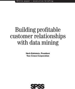 Building profitable customer relationships with data mining - Herb Edelstein, President Two Crows Corporation