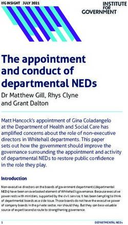 The appointment and conduct of departmental NEDs