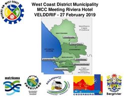 West Coast District Municipality MCC Meeting Riviera Hotel VELDDRIF - 27 February 2019 - Saldanha Bay Water Quality Forum ...