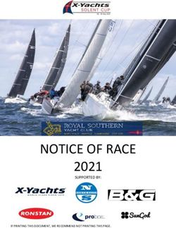 NOTICE OF RACE 2021 SUPPORTED BY