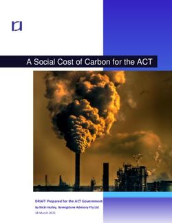 A Social Cost of Carbon for the ACT - DRAFT Prepared for the ACT Government By Nicki Hutley, Rovingstone Advisory Pty Ltd