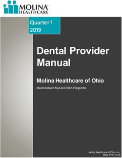 Dental Provider Manual - Molina Healthcare of Ohio - Quarter 1 2019