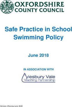 Safe Practice in School Swimming Policy - June 2018 IN ASSOCIATION WITH