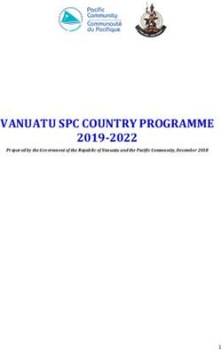VANUATU SPC COUNTRY PROGRAMME 2019-2022 Prepared by the Government of the Republic of Vanuatu and the Pacific Community, December 2018
