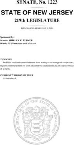 STATE OF NEW JERSEY SENATE, No. 1223 - NJ Legislature