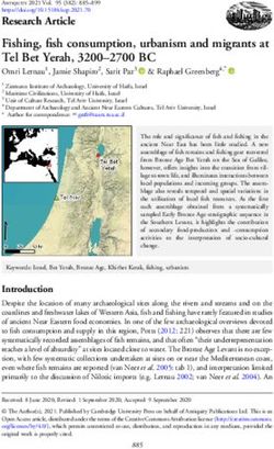 Fishing, fish consumption, urbanism and migrants at Tel Bet Yerah, 3200-2700 BC
