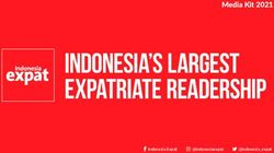 INDONESIA'S LARGEST EXPATRIATE READERSHIP - Media Kit 2021 - Indonesia Expat