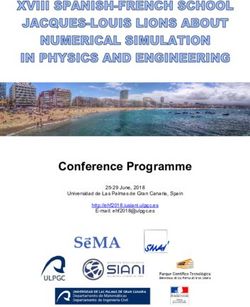 Conference Programme 25-29 June, 2018 - Universidad de Las Palmas de Gran Canaria, Spain