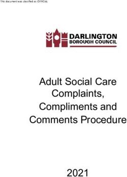 Adult Social Care Complaints, Compliments and Comments Procedure 2021 - This document was classified as: OFFICIAL