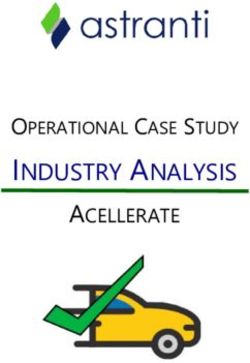 INDUSTRY ANALYSIS OPERATIONAL CASE STUDY - ACELLERATE - Astranti