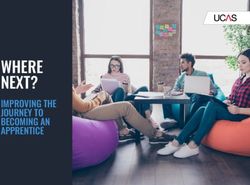 WHERE NEXT? IMPROVING THE JOURNEY TO BECOMING AN APPRENTICE