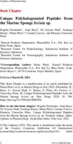 Book Chapter Unique Polyhalogenated Peptides from the Marine Sponge Ircinia sp.
