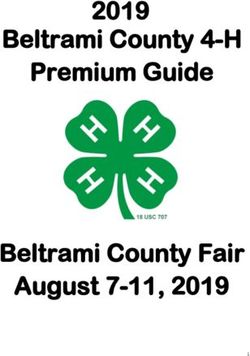 Beltrami County 4-H Premium Guide - Beltrami County Fair August 7-11, 2019 2019